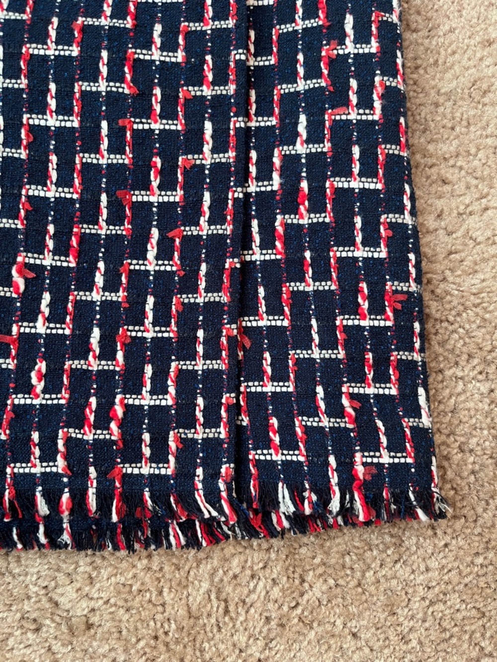 Talbots Tweed Fringe Skirt - Picture 4 of 10